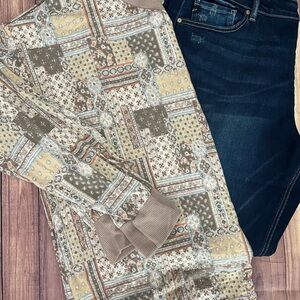 Plus Size Printed Top 6XL